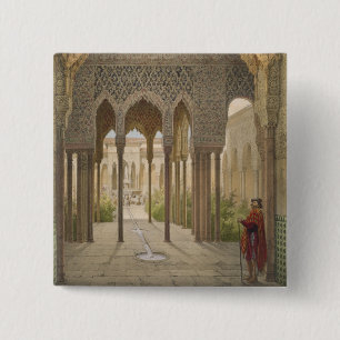 The Court of the Lions, the Alhambra, Granada, 185 Pinback Button