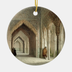 The Court Room of the Alhambra, Granada, 1853 (lit Ceramic Ornament