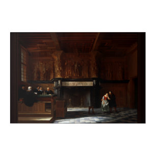 The Courtroom Of The Burgt Vrije, In Bruges Acrylic Print