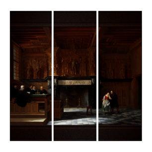 The Courtroom Of The Burgt Vrije, In Bruges Triptych