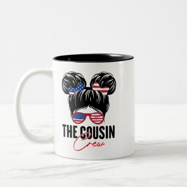 The Cousin Crew  Us Messy Bun Mug (Left)