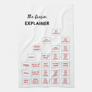 The Cousin Explainer Kitchen Tea Towel