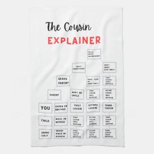 The Cousin Explainer Kitchen Tea Towel