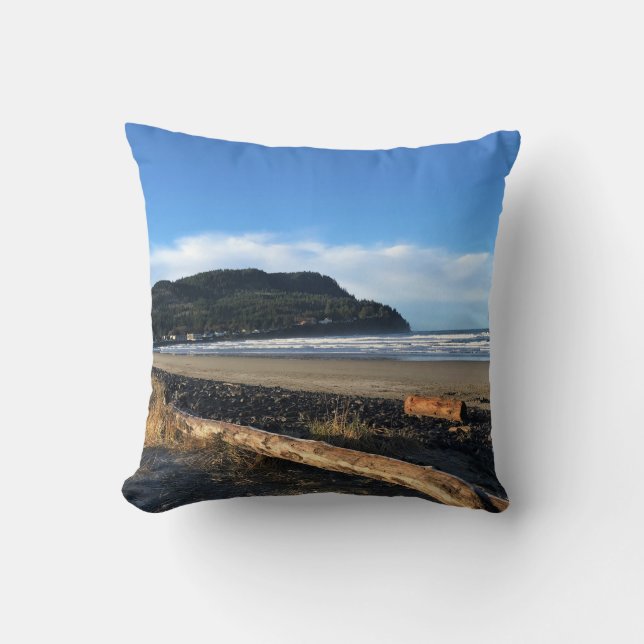 The Cove at Seaside, Oregon Throw Pillow (Front)
