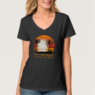 The Cove Beach Cape May New Jersey Vintage Sunset T-Shirt