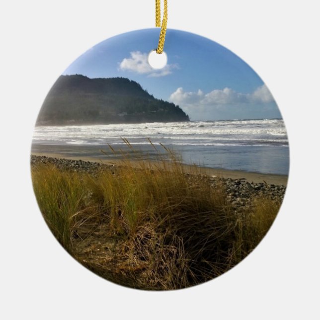 The Cove, Seaside, Oregon Ceramic Ornament (Front)