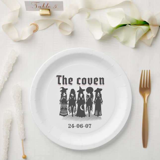 the coven bachelorette party paper plates (Wedding)