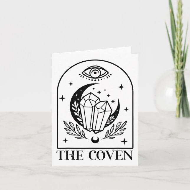 The Coven Bride Witchy Gothic Wedding Bachelorette Card (Front)