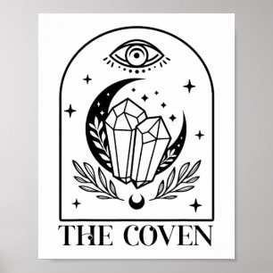 The Coven Bride Witchy Gothic Wedding Bachelorette Poster
