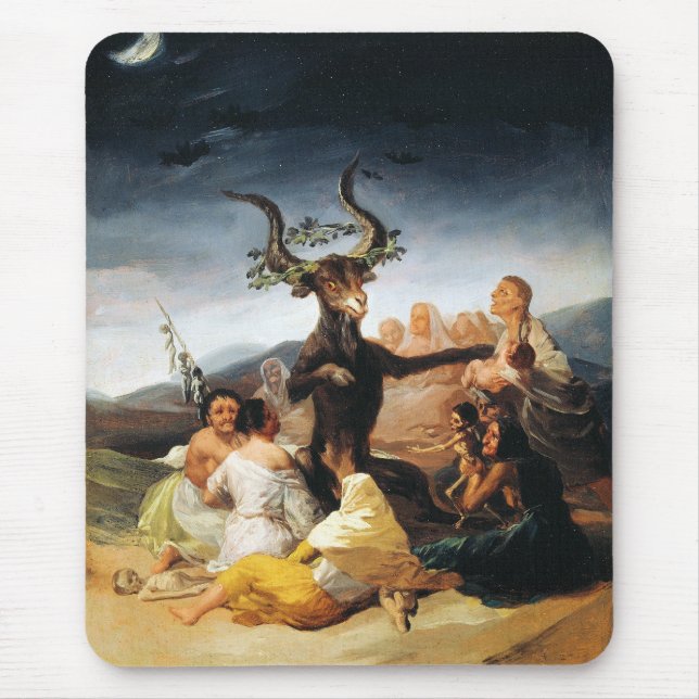 The Coven Francisco José de Goya masterpiece paint Mouse Pad (Front)