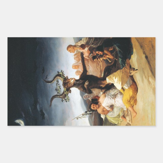 The Coven Francisco José de Goya masterpiece paint Rectangular Sticker (Front)
