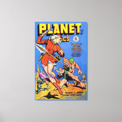 The cover of Planet Comics 55  Vintage Comic Canvas Print