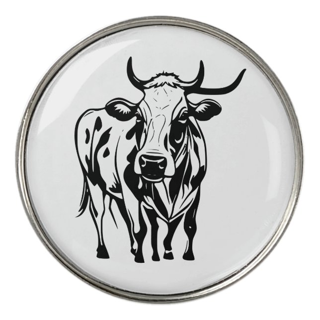 the cow golf ball marker (Front)