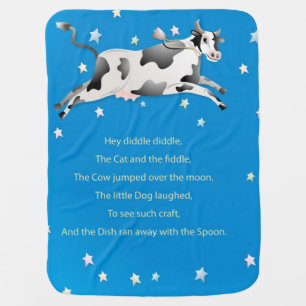 The Cow Jumped Over the Moon Baby Blanket
