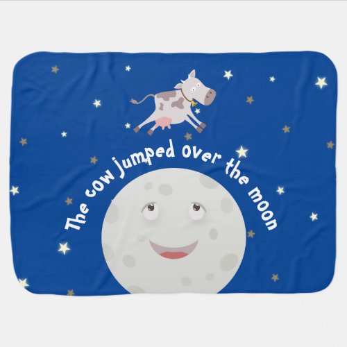 The cow jumped over the moon baby blanket