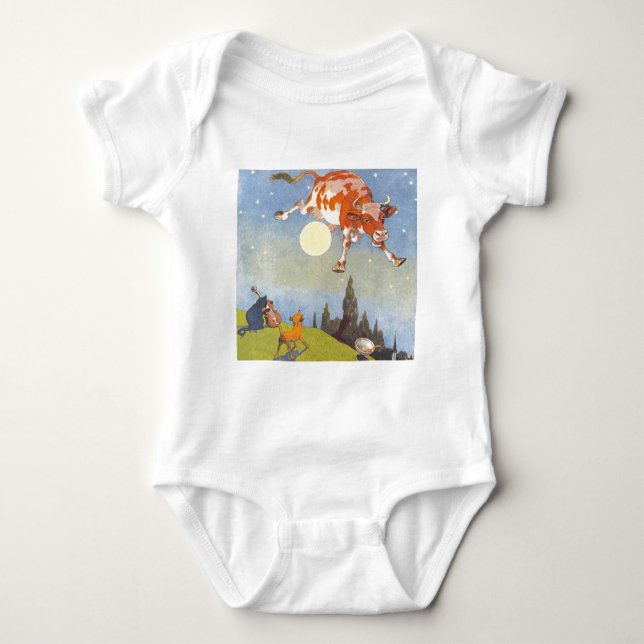 The Cow Jumped Over The Moon Baby Bodysuit (Front)