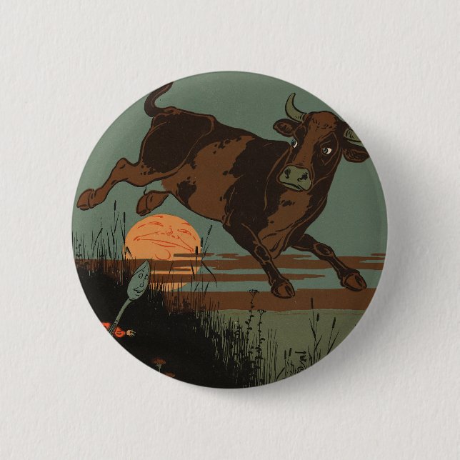 The Cow Jumped Over the Moon Button (Front)