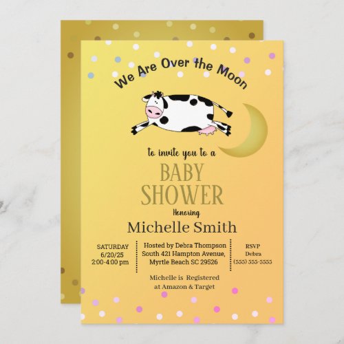 The Cow Jumped Over The Moon Invitation