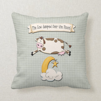 The Cow Jumped Over the Moon Throw Pillow