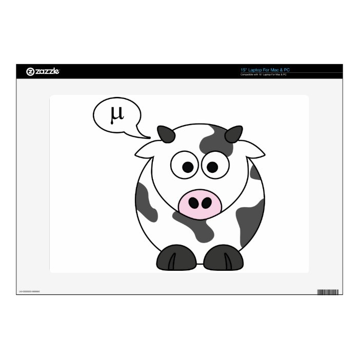 The Cow Says μ Laptop Skins