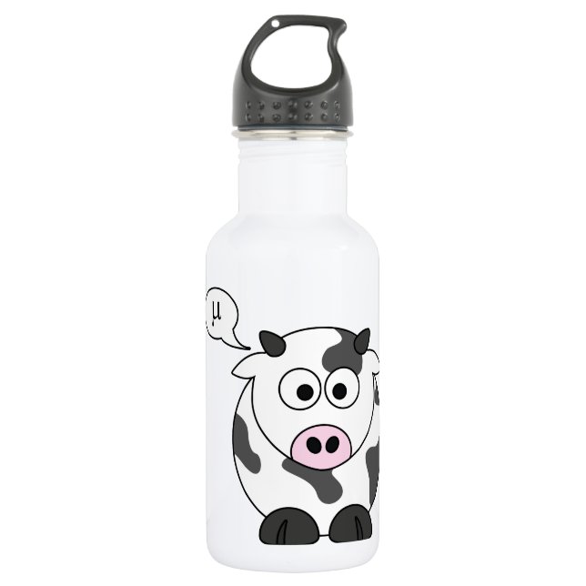 The Cow Says μ Water Bottle (Front)