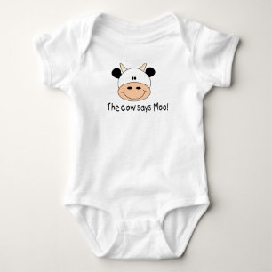 The Cow Says Moo Baby Bodysuit