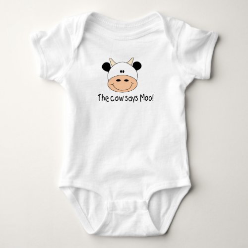 The Cow Says Moo Baby Bodysuit