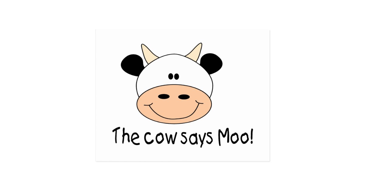 The Cow Says Moo Postcard