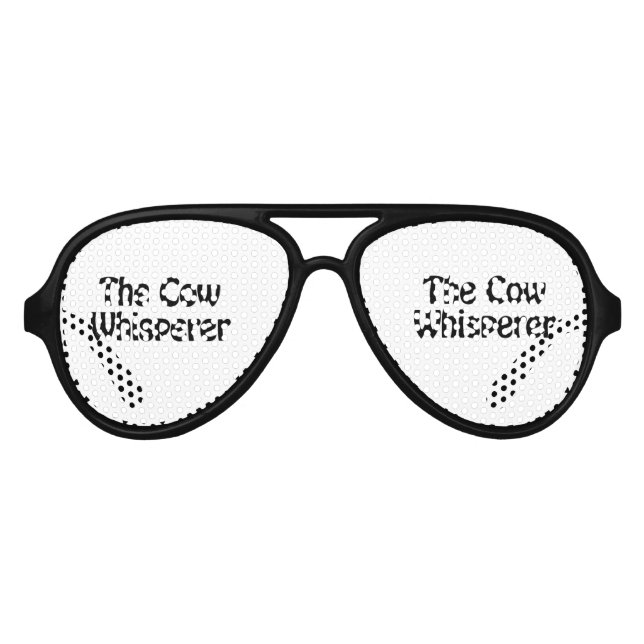 the cow whisperer aviator sunglasses (Front)