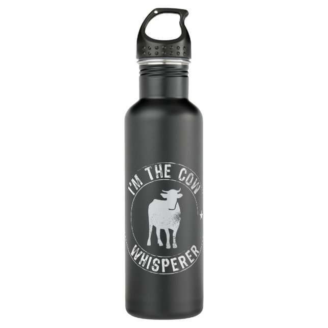 The Cow Whisperer - Farming Farmer Gift Stainless Steel Water Bottle (Front)