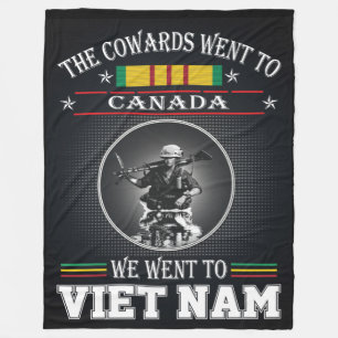 THE COWARDS WENT TO CANADA FLEECE BLANKET
