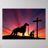 Western Christian Praying Cowboy Cross Belt Buckle | Wild West Living
