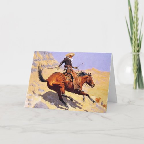 The Cowboy by Frederic Remington Card