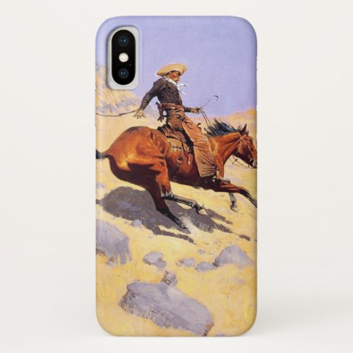 The Cowboy by Frederic Remington iPhone X Case