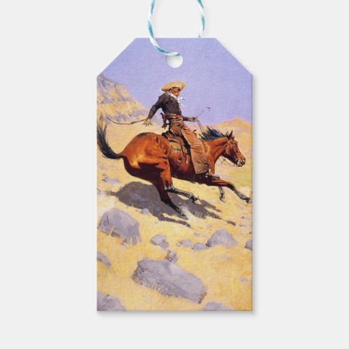 The Cowboy by Frederic Remington Gift Tags