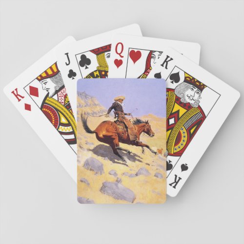 The Cowboy by Frederic Remington Poker Cards