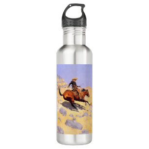 The Cowboy (by Frederic Remington) Stainless Steel Water Bottle