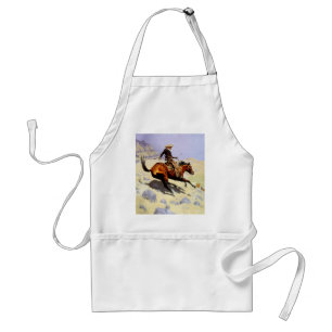 The Cowboy by Remington, Vintage Cavalry Military Adult Apron