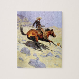 The Cowboy by Remington, Vintage Cavalry Military Jigsaw Puzzle