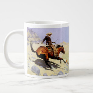 The Cowboy by Remington, Vintage Cavalry Military Large Coffee Mug