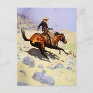 The Cowboy by Remington, Vintage Cavalry Military Postcard