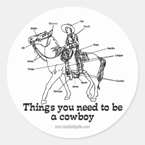 The Cowboy Classic Round Sticker