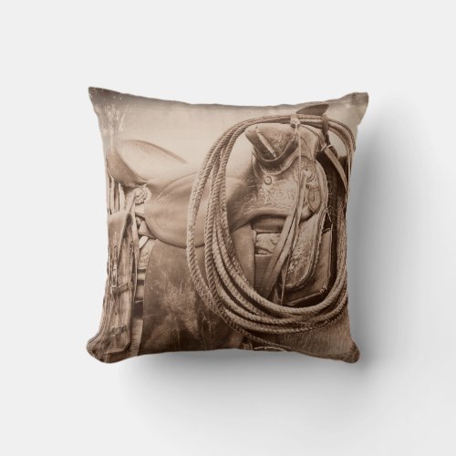 The cowboy collection throw pillow