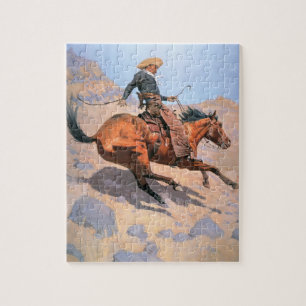 The Cowboy (oil on canvas) Jigsaw Puzzle