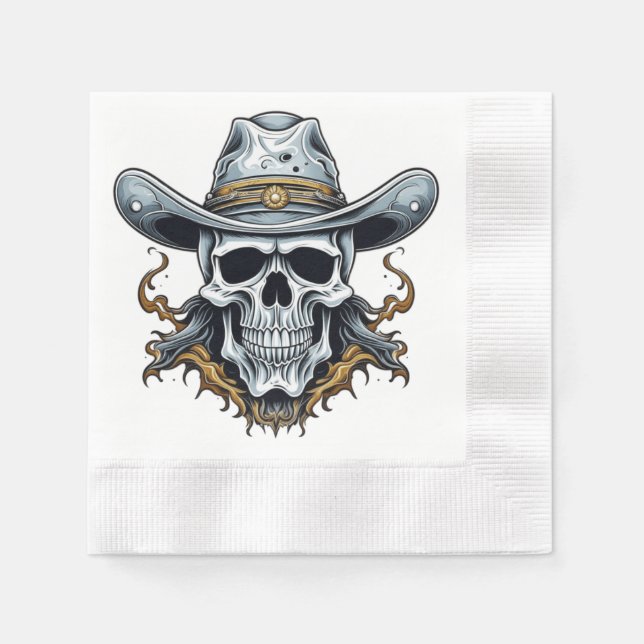 The Cowboy Skeleton Napkins (Front)