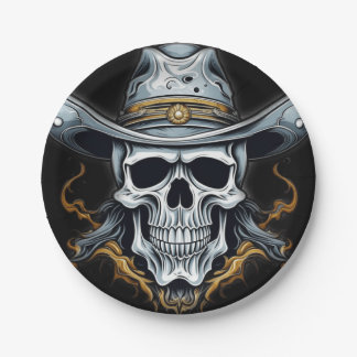 The Cowboy Skeleton Paper Plates