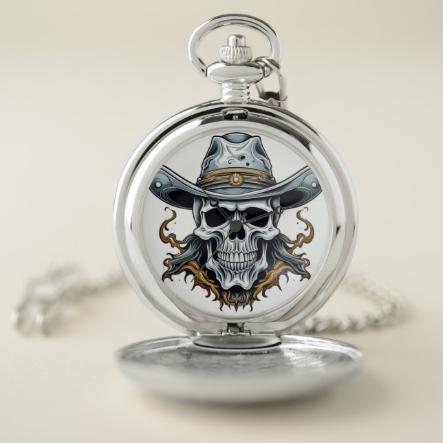 The Cowboy Skeleton Pocket Watch (Inside)