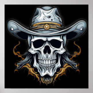 The Cowboy Skeleton Poster