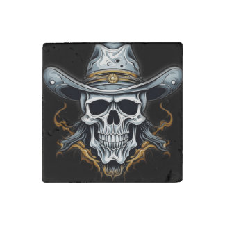 The Cowboy Skeleton Stone Magnet
