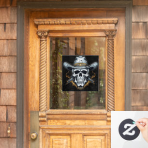 The Cowboy Skeleton Window Cling